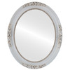 Versailles Flat Oval Mirror Frame in Antique White