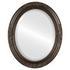 Versailles Beveled Oval Mirror Frame in Rubbed Bronze