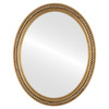 Santa-Fe Flat Oval Mirror Frame in Antique Gold Leaf