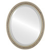 Santa-Fe Beveled Oval Mirror Frame in Silver