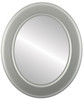 Marquis Flat Oval Mirror Frame in Bright Silver