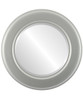 Marquis Beveled Round Mirror Frame in Bright Silver