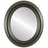 Regalia Flat Oval Mirror Frame in Black Walnut