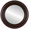 Regalia Flat Round Mirror Frame in Black Cherry