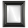 Regalia Beveled Rectangle Mirror Frame in Matte Black