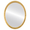 Toronto Flat Oval Mirror Frame in Gold Leaf