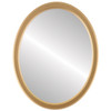 Toronto Flat Oval Mirror Frame in Gold Spray