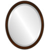 Toronto Beveled Oval Mirror Frame in Walnut