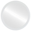 Toronto Flat Round Mirror in Linen White