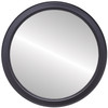 Toronto Flat Round Mirror Frame in Matte Black