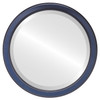 Toronto Beveled Round Mirror Frame in Royal Blue
