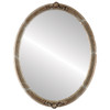 Athena Flat Oval Mirror Frame in Champagne Silver