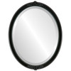 Athena Beveled Oval Mirror Frame in Gloss Black