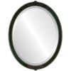 Athena Beveled Oval Mirror Frame in Hunter Green