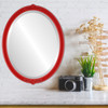 Athena Lifestyle Oval Mirror Frame in Holiday Red