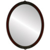 Athena Flat Oval Mirror Frame in Rosewood