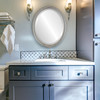 Athena Lifestyle 2 Oval Mirror Frame in Silver Shade