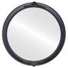 Athena Flat Round Mirror Frame in Matte Black