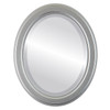 Wright Beveled Oval Mirror Frame in Silver Spray
