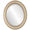 Wright Beveled Oval Mirror Frame in Taupe