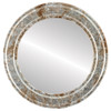 Wright Flat Round Mirror Frame in Champagne Silver