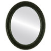 Monticello Flat Oval Mirror Frame in Matte Black