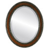 Monticello Beveled Oval Mirror Frame in Rosewood