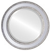 Monticello Beveled Round Mirror Frame in Silver Shade