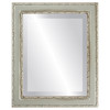 Monticello Beveled Rectangle Mirror Frame in Silver Shade