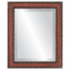 Monticello Beveled Rectangle Mirror Frame in Vintage Cherry