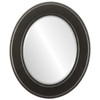 Montreal Beveled Oval Mirror Frame in Black Silver