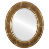 Montreal Beveled Oval Mirror Frame in Champagne Gold