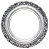 Venice Round Frame # 454 - Silver Leaf with Black Antique