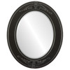Ramino Beveled Oval Mirror Frame in Black Silver