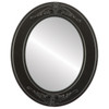 Ramino Flat Oval Mirror Frame in Black Silver
