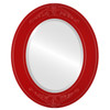 Ramino Beveled Oval Mirror Frame in Holiday Red