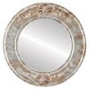 Ramino Flat Round Mirror Frame in Champagne Silver