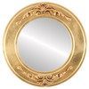 Ramino Flat Round Mirror Frame in Gold Leaf