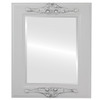 Ramino Bevelled Rectangle Mirror Frame in Linen White