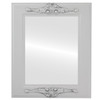 Ramino Flat Rectangle Mirror in Linen White