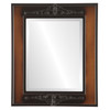 Ramino Beveled Rectangle Mirror Frame in Walnut