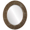 Paris Beveled Oval Mirror Frame in Champagne Silver