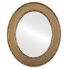 Paris Flat Oval Mirror Frame in Desert Gold