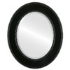 Paris Beveled Oval Mirror Frame in Gloss Black