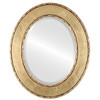 Paris Beveled Oval Mirror Frame in Gold Leaf