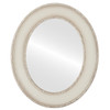 Paris Flat Oval Mirror Frame in Taupe