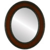 Paris Flat Oval Mirror Frame in Walnut