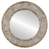 Paris Flat Round Mirror Frame in Champagne Silver