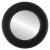 Paris Flat Round Mirror Frame in Gloss Black