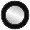 Paris Flat Round Mirror Frame in Matte Black